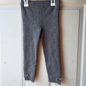 PRIMARK Toddler girl grey ribbed legging w/ribbons